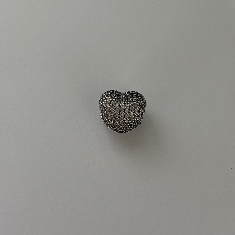 Authentic Pandora Open My Heart Pave Heart Clip